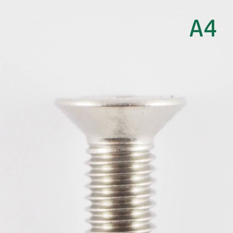 M5x30 Maskinskrue 10 stk Senkehode Syrefast A4