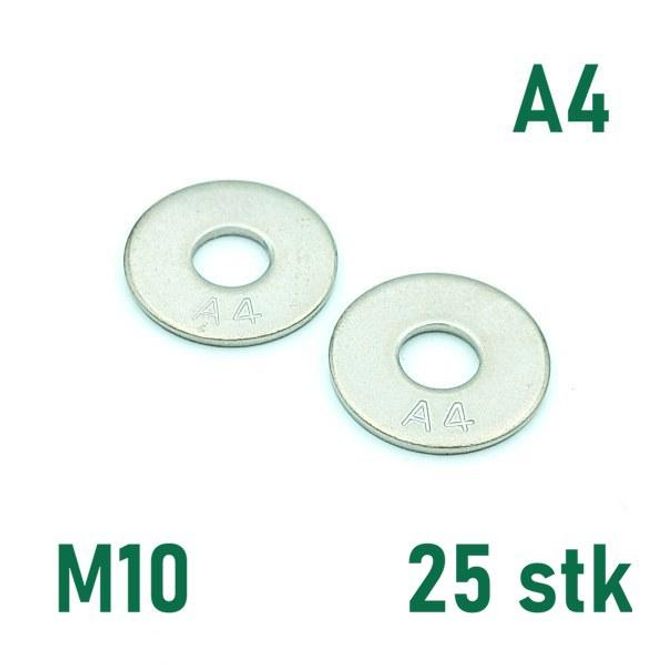Hovedbilde M10 Planskive 25 stk Syrefast A4